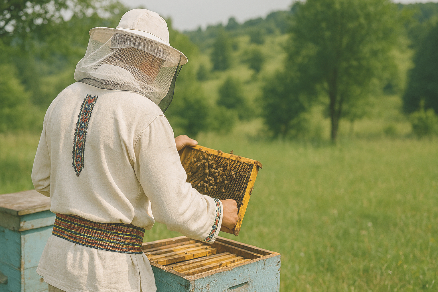 apicultor stupi miere naturală